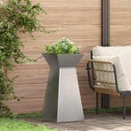 vidaXL Pilarenbak 2 pcs Zilver 35 x 35 x 73 cm, Verzenden, Nieuw