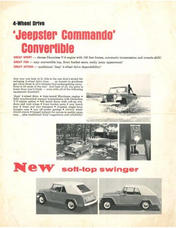 1968 JEEPSTER COMMANDO LEAFLETT ENGELS
