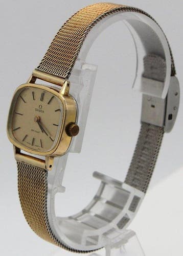 Omega - De Ville, manual-wind, 20-micron gold-plated. - Sans