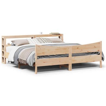 vidaXL Bedframe met hoofdbord massief grenenhout 180x200 cm, Verzenden, Nieuw