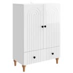 vidaXL Dressoir met lade Hoogglans Wit 66 x 34,5 x 95 cm, Huis en Inrichting, Kasten | Dressoirs, Verzenden, Nieuw