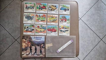 Tintin - Ensemble des 12 autocollants Côte dOr - 1980