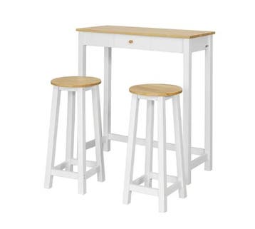 2dekans | SoBuy Bartafel met 2 Barkrukken - Max. 90 kg per, Ophalen of Verzenden, Nieuw