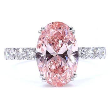 Zonder minimumprijs - Ring - 18 karaat Witgoud - 3.66ct. tw., Nieuw