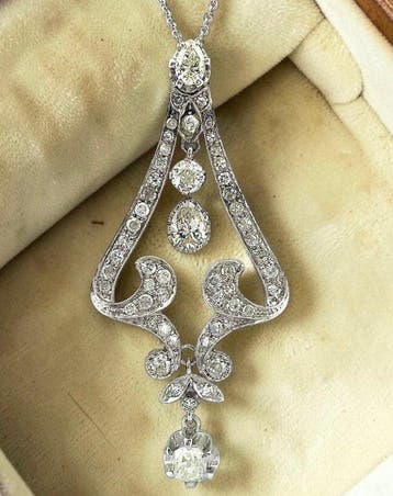 Collier - 18 carats Or blanc Diamant (Naturelle), Nieuw
