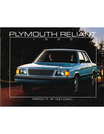 1985 PLYMOUTH RELIANT BROCHURE ENGELS, Nieuw