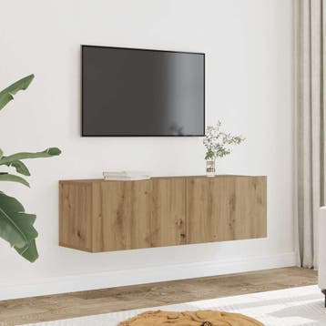 vidaXL Tv-meubels 2 st wandgemonteerd 100x30x30 cm, Maison & Meubles, Armoires | Mobilier de télévision, Verzenden