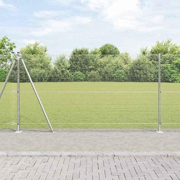 vidaXL Gelast Draadhek met Betonnen Basis 50 x 1,2 m, Tuin en Terras, Verzenden, Nieuw