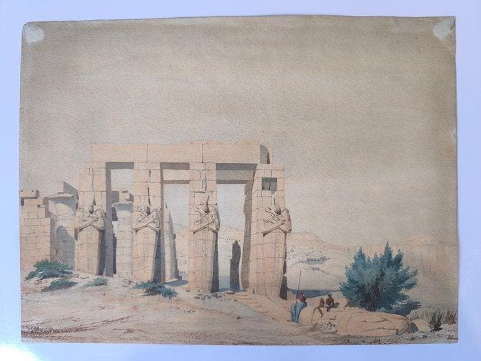 German School (XIX) - Ramesseum, Antiquités & Art, Art | Peinture | Classique