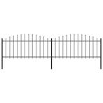 vidaXL Tuinhek met speren bovenkant (0,5-0,75)x3,4 m staal, Verzenden