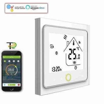 Thermostaat 24V vierkant (wit), Verzenden, Nieuw