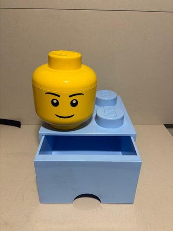 Lego Stenen - Lotto LEGO Contenitori – Brick 4 Celeste +, Nieuw