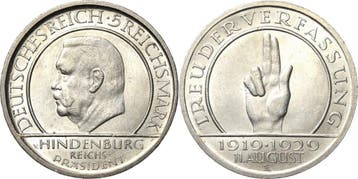 5 Reichsmark 1929 (MuntenenBankbiljetten-Duitslandvanaf1871), Verzenden