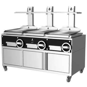 Houtskoolgrill | PARRILLA | Oppervlak 1500x620 |, Verzenden, Nieuw in verpakking