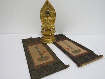 Altaar - Hout - 1970-1980 - houten Boeddha-standbeeld