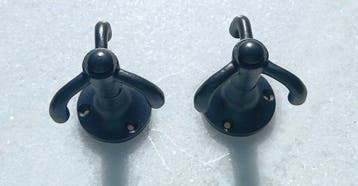Porte-manteau (8) - Crochets marins robustes noirs - 8