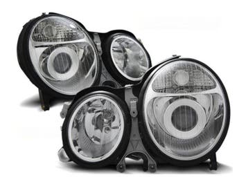 Chrome koplampen geschikt voor Mercedes E-klasse W210, Auto-onderdelen, Verzenden, Nieuw, Mercedes-Benz