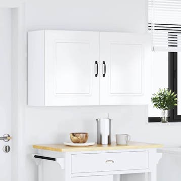 vidaXL Keuken Wandkasten 2 stuks Kalmar Hoogglans Wit, Huis en Inrichting, Verzenden, Nieuw