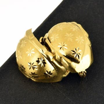 Boucles doreilles - 18 carats Or jaune, Bijoux, Sacs & Beauté