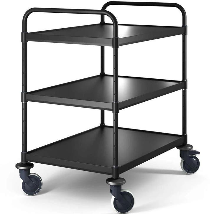 Serveerwagen | VARIOCART | RVS (Zwart) | 3 Niveaus, Zakelijke goederen, Horeca | Keukenapparatuur, Nieuw in verpakking, Verzenden