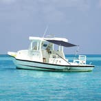 vidaXL Schaduwdoek T-top 170x208x(115-183) cm marineblauw, Verzenden, Nieuw