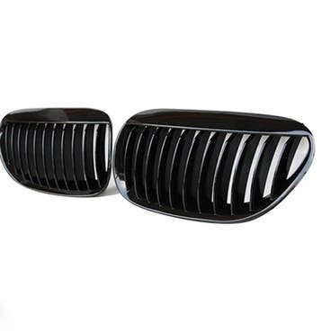 Glans Zwart Nieren BMW 6 Serie E63 E64 B2308, Nieuw, Voor, BMW