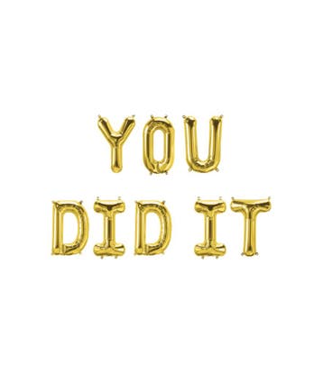 Gouden Ballonnen Set You Did It 1,9m, Verzenden