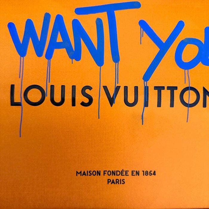 STRINK - LV I WANT YOU, Antiquités & Art, Art | Peinture | Moderne