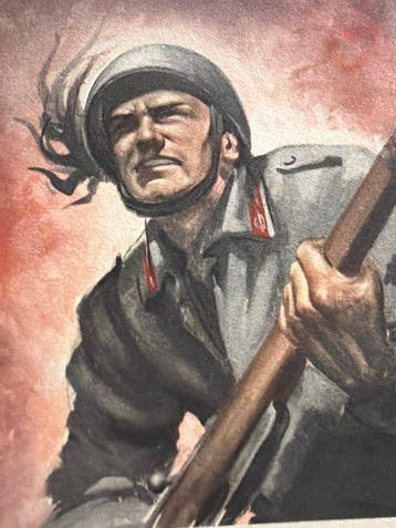 Italië - Postkaart met militaire propaganda van de RSI,, Verzamelen, Gelopen