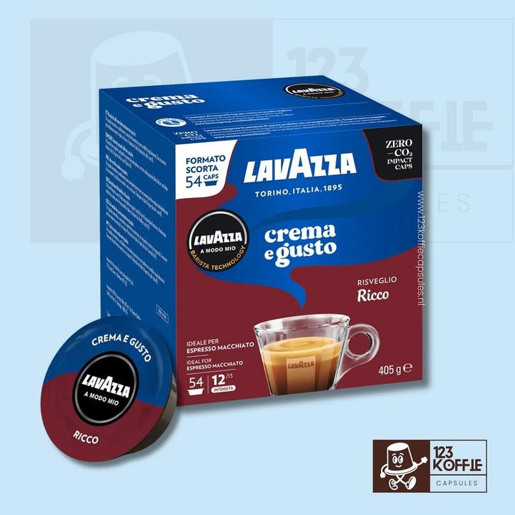 Lavazza Crema e Gusto Ricco capsules A Modo Mio 54 stuks, Elektronische apparatuur, Koffiemachine-accessoires, Verzenden