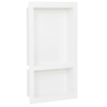 vidaXL Douchenis met 2 vakken 41x69x9 cm hoogglans wit, Verzenden, Nieuw