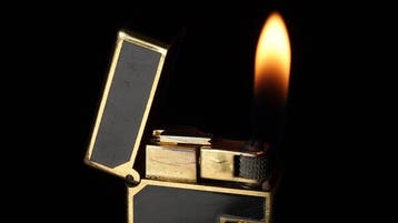 Dunill - Lacquer Pattern Rollagas Lighter - Zonder, Nieuw