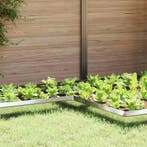 vidaXL Slakkenhekje Zilver 10 x 10 x 25 cm Gegevens staal, Tuin en Terras, Verzenden, Nieuw