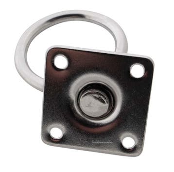 Rvs Oogplaten 40mm met draaibare wartel en ring Aanlegring, Verzenden
