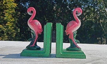 Serre-livres (2) - portes-livres flamants - Fonte