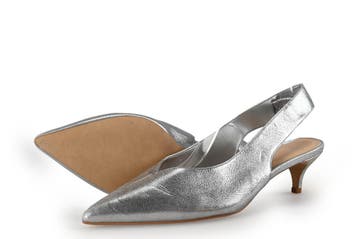 Carrano Slingbacks in maat 40 Zilver, Kleding | Dames, Schoenen, Overige kleuren, Verzenden, Zo goed als nieuw, Carrano