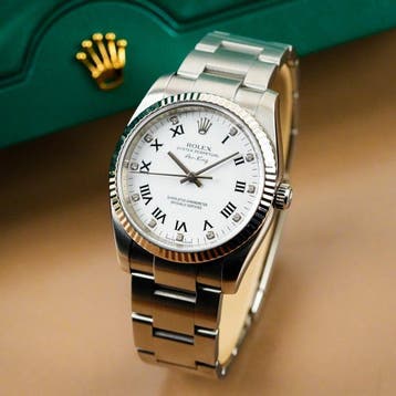 Rolex - Air King White Gold Bezel Roman Diamond Dial -, Nieuw