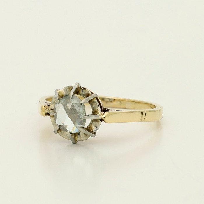 Ring - 18 karaat Geel goud - Diamant, Handtassen en Accessoires, Ringen