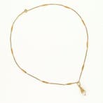 Halsketting - 18 karaat Geel goud - Parel., Handtassen en Accessoires, Kettingen, Nieuw