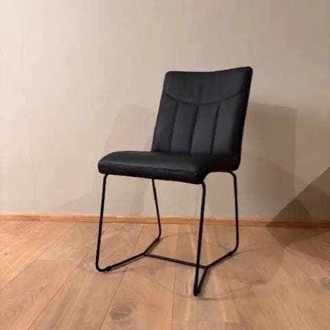 Leren eetkamerstoel Right, Toledo leer Nero - Outlet, Huis en Inrichting, Stoelen, Nieuw, Eén, Leer, Ophalen of Verzenden