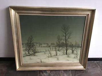 Frans Coppens(1895-1975) - Winter in Vlaanderen., Antiquités & Art