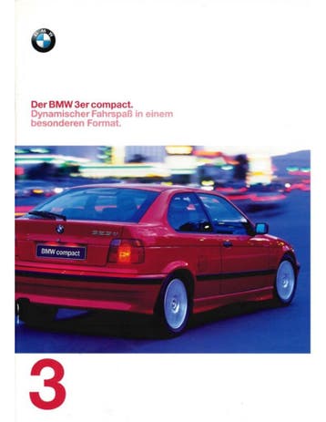 1997 BMW 3 SERIE COMPACT BROCHURE DUITS, Ophalen of Verzenden, Nieuw