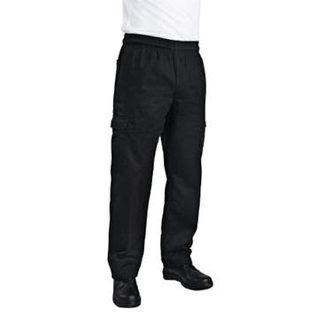 Chef Works unisex slim fit cargo broek zwart |100% katoen, Verzenden, Nieuw in verpakking
