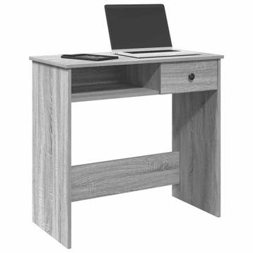 vidaXL Bureau 80x40x75 cm bewerkt hout grijs sonoma, Verzenden, Nieuw
