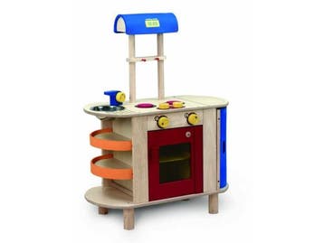 Veiling - Wonderworld Houten Kookcentrum – 35 x 70 x 91 cm, Kinderen en Baby's, Nieuw