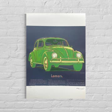 Andy Warhol Volkswagen Lithografie Arches 300gsm 42x59 cm, Antiek en Kunst, Kunst | Overige Kunst