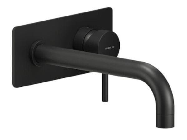 Veiling - Nobili afdekset wastafelkraan uitloop 20cm zwart, Bricolage & Construction, Sanitaire