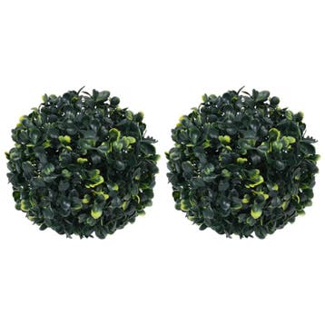 vidaXL Kunstbuxusbollen 2 st 22 cm, Verzenden