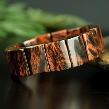 Obsidiaan rare Obsidienne Acajou Mahogany – Grote parels -
