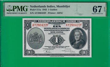 Pays-Bas, Indes. - 1 gulden 1943 - Pick 111a